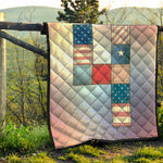 4th of July USA Denim Patchwork Print Quilt