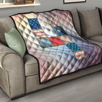 4th of July USA Denim Patchwork Print Quilt
