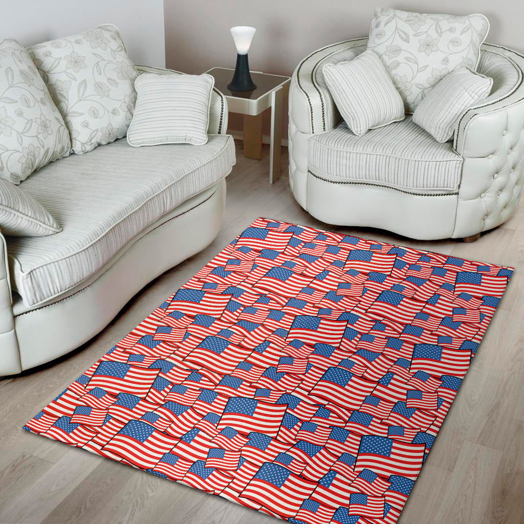 4th of July USA Flag Pattern Print Area Rug