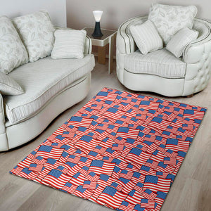 4th of July USA Flag Pattern Print Area Rug