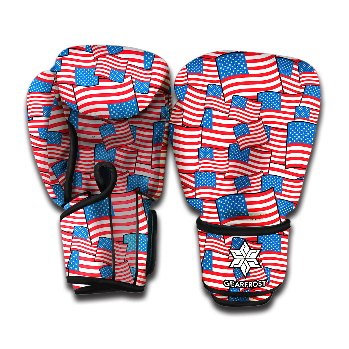 4th of July USA Flag Pattern Print Boxing Gloves