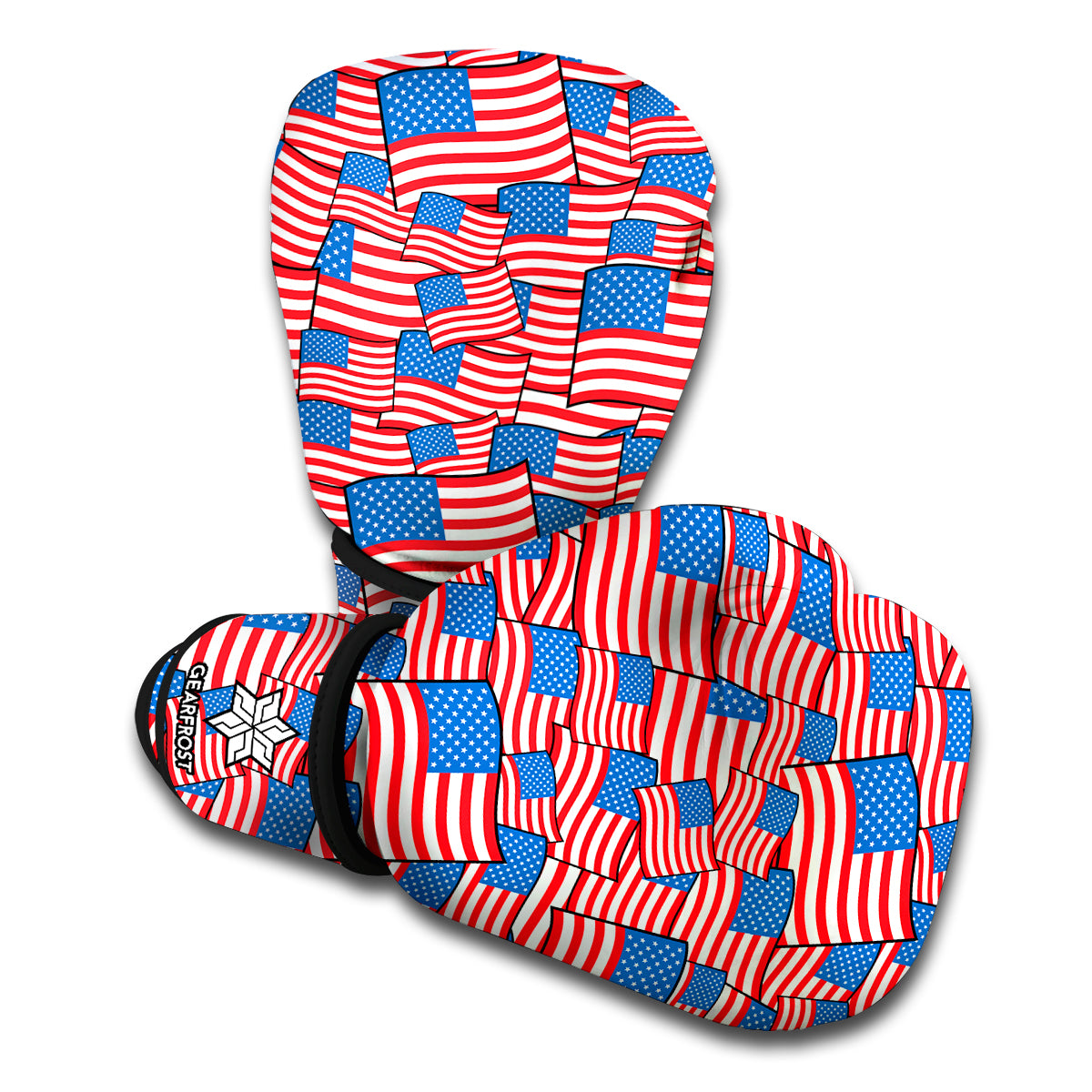 4th of July USA Flag Pattern Print Boxing Gloves