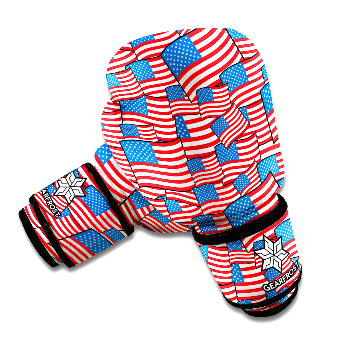 4th of July USA Flag Pattern Print Boxing Gloves