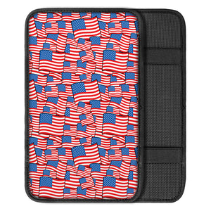 4th of July USA Flag Pattern Print Car Center Console Cover