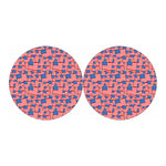 4th of July USA Flag Pattern Print Car Coasters