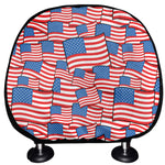 4th of July USA Flag Pattern Print Car Headrest Covers