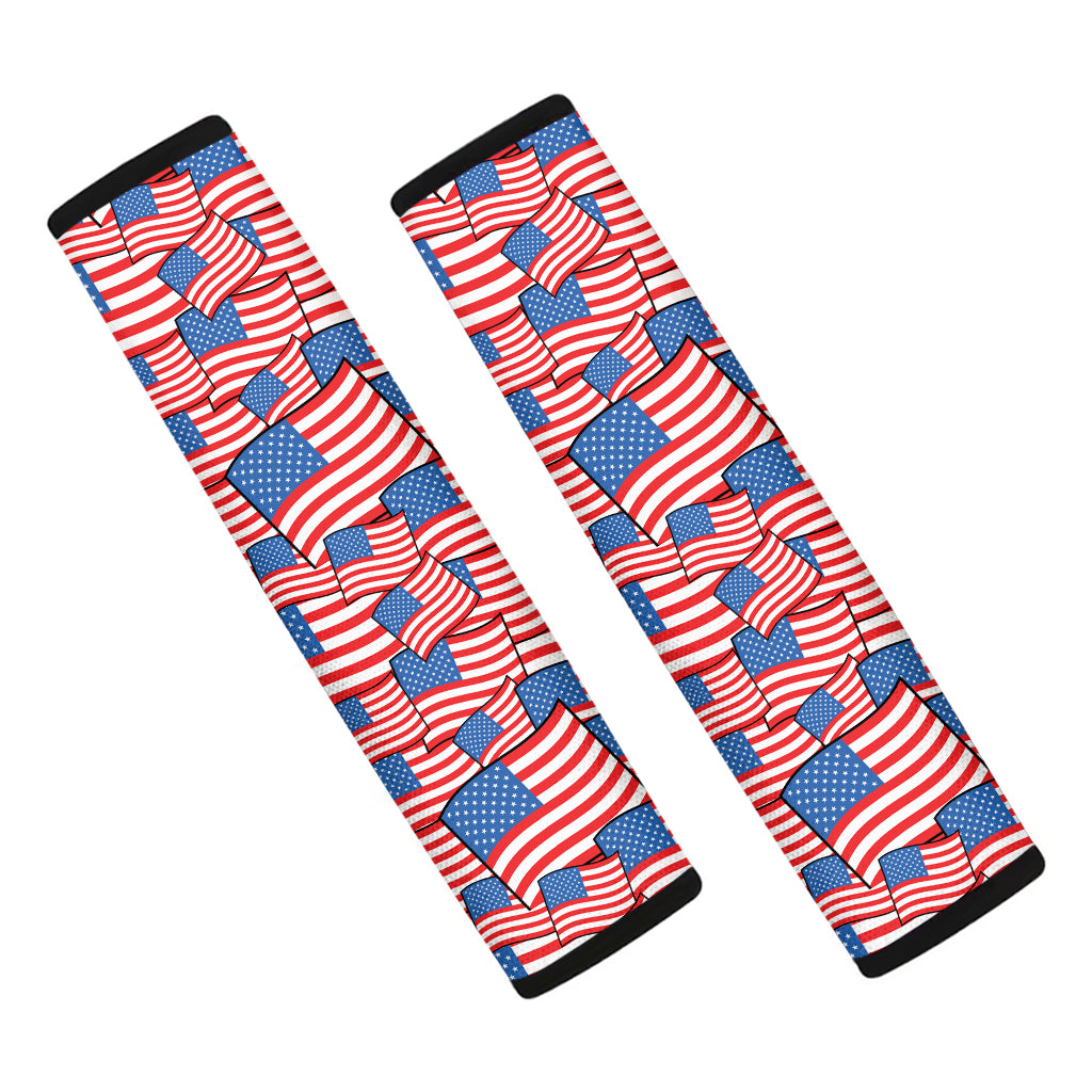 4th of July USA Flag Pattern Print Car Seat Belt Covers