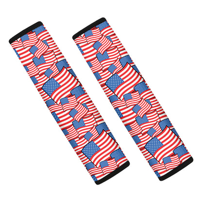 4th of July USA Flag Pattern Print Car Seat Belt Covers