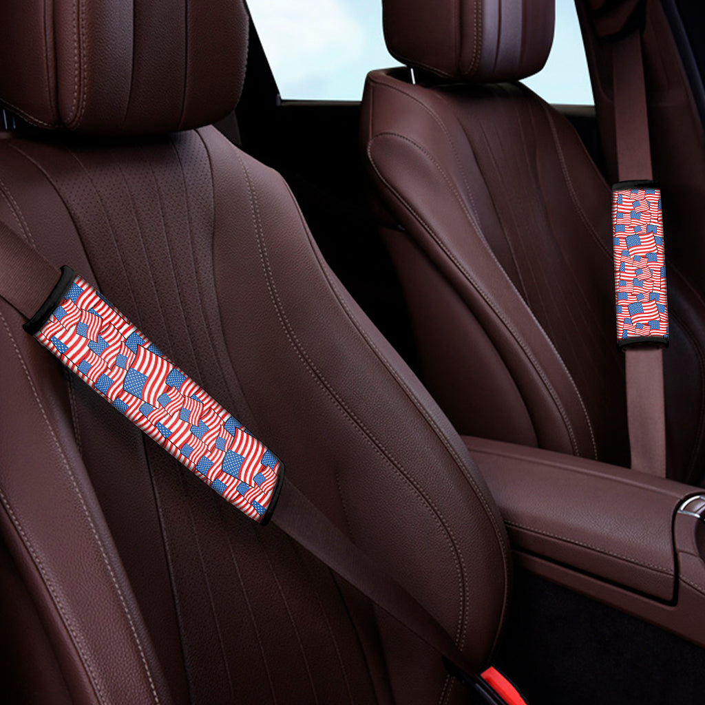4th of July USA Flag Pattern Print Car Seat Belt Covers