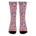 4th of July USA Flag Pattern Print Crew Socks