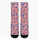 4th of July USA Flag Pattern Print Crew Socks