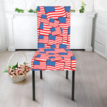 4th of July USA Flag Pattern Print Dining Chair Slipcover