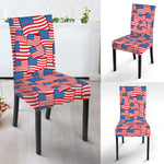 4th of July USA Flag Pattern Print Dining Chair Slipcover