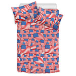 4th of July USA Flag Pattern Print Duvet Cover Bedding Set