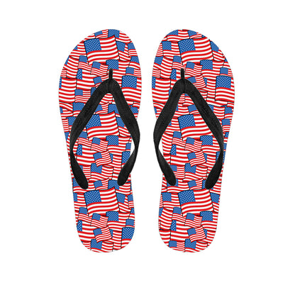 4th of July USA Flag Pattern Print Flip Flops