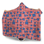 4th of July USA Flag Pattern Print Hooded Blanket
