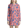 4th of July USA Flag Pattern Print Hoodie Dress