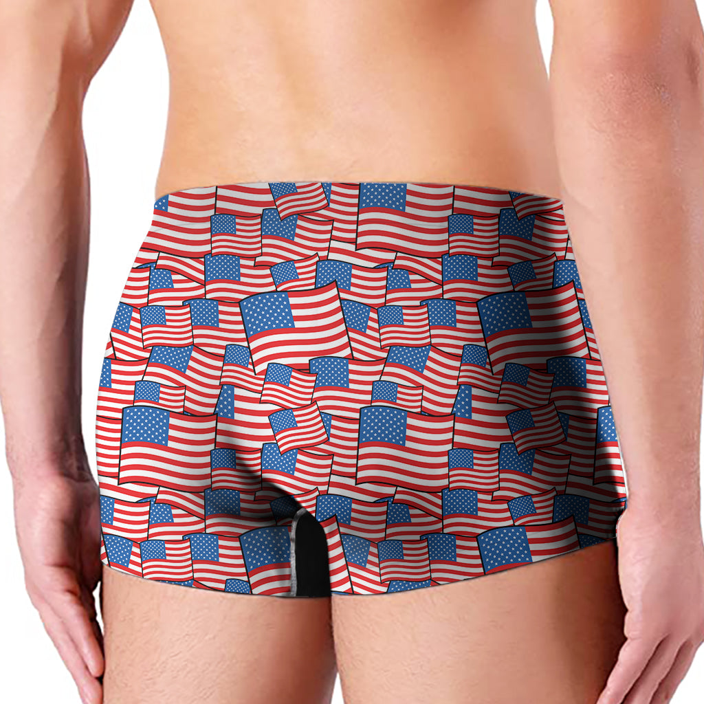 4th of July USA Flag Pattern Print Men's Boxer Briefs