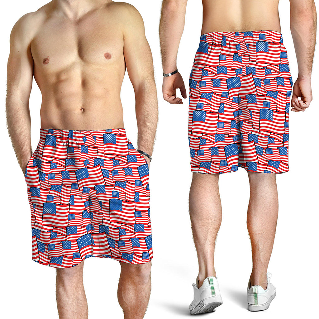 4th of July USA Flag Pattern Print Men's Shorts