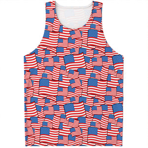 4th of July USA Flag Pattern Print Men's Tank Top