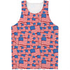 4th of July USA Flag Pattern Print Men's Tank Top