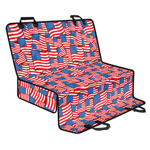 4th of July USA Flag Pattern Print Pet Car Back Seat Cover