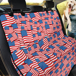 4th of July USA Flag Pattern Print Pet Car Back Seat Cover