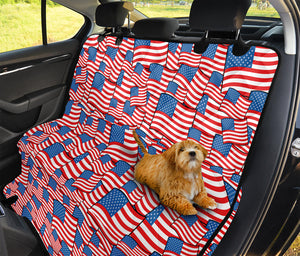 4th of July USA Flag Pattern Print Pet Car Back Seat Cover