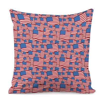4th of July USA Flag Pattern Print Pillow Cover