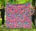 4th of July USA Flag Pattern Print Quilt