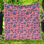 4th of July USA Flag Pattern Print Quilt