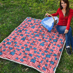 4th of July USA Flag Pattern Print Quilt