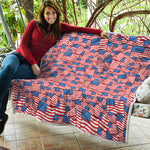 4th of July USA Flag Pattern Print Quilt