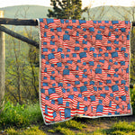 4th of July USA Flag Pattern Print Quilt