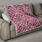 4th of July USA Flag Pattern Print Quilt