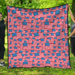 4th of July USA Flag Pattern Print Quilt