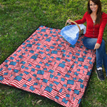 4th of July USA Flag Pattern Print Quilt