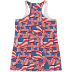 4th of July USA Flag Pattern Print Women's Racerback Tank Top