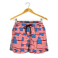 4th of July USA Flag Pattern Print Women's Shorts