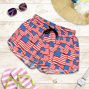 4th of July USA Flag Pattern Print Women's Shorts