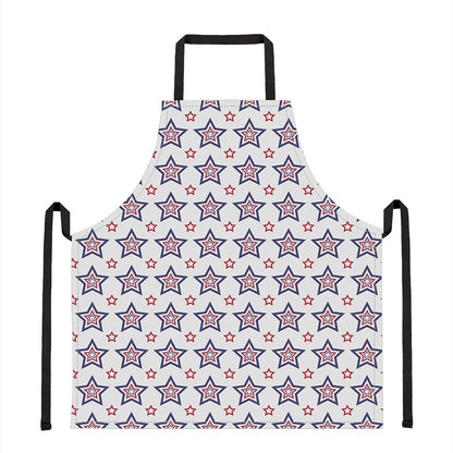 4th of July USA Star Pattern Print Apron
