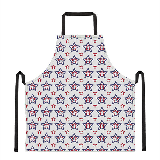 4th of July USA Star Pattern Print Apron