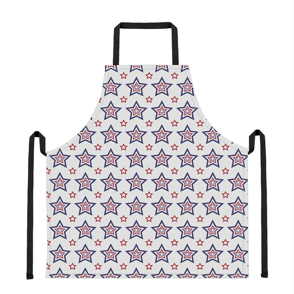 4th of July USA Star Pattern Print Apron