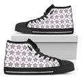 4th of July USA Star Pattern Print Black High Top Sneakers