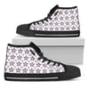 4th of July USA Star Pattern Print Black High Top Shoes