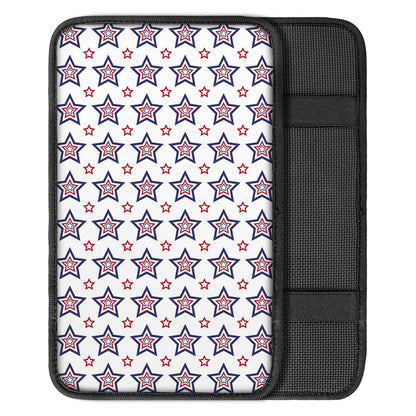 4th of July USA Star Pattern Print Car Center Console Cover