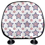 4th of July USA Star Pattern Print Car Headrest Covers