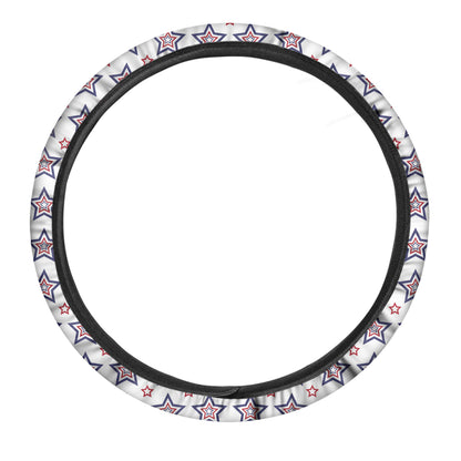 4th of July USA Star Pattern Print Car Steering Wheel Cover