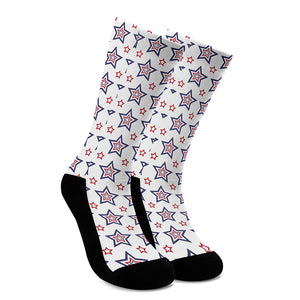 4th of July USA Star Pattern Print Crew Socks