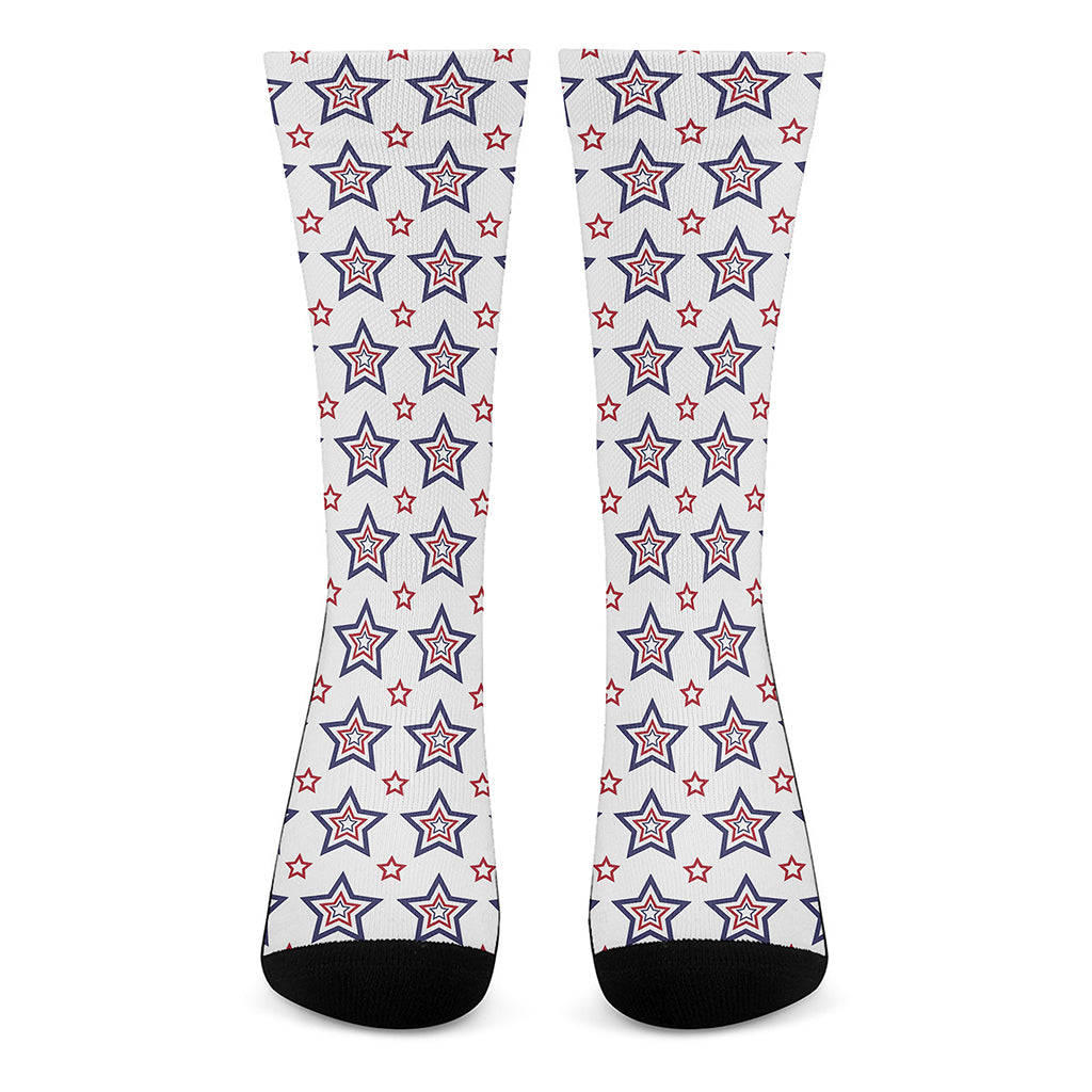 4th of July USA Star Pattern Print Crew Socks